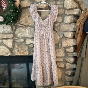 Altar’d State brown/tan floral maxi dress
